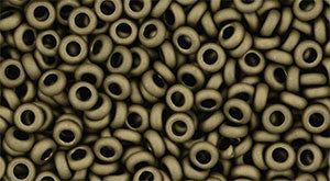 Toho Demi Round 8/0 Seed Bead, Frosted Bronze, TN-08-221F - Barrel of Beads