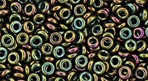 Toho Demi Round 8/0 Seed Bead, Higher-Metallic Iris Olivine, TN-08-508 - Barrel of Beads
