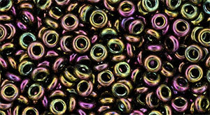 Toho Demi Round 8/0 Seed Bead, Higher-Metallic Purple/Green Iris, TN-08-509 - Barrel of Beads