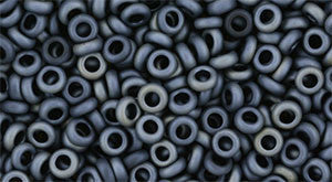 Toho Demi Round 8/0 Seed Bead, Matte-Color Gun Metal, TN-08-612 - Barrel of Beads