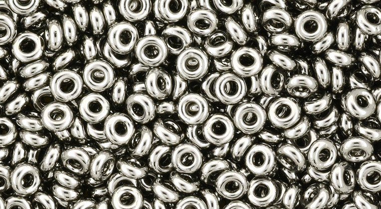 Toho Demi Round 8/0 Seed Bead, Nickel, TN-08-711 - Barrel of Beads