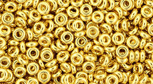Toho Demi Round 8/0 Seed Bead, Metallic Gold, TN-08-712 - Barrel of Beads
