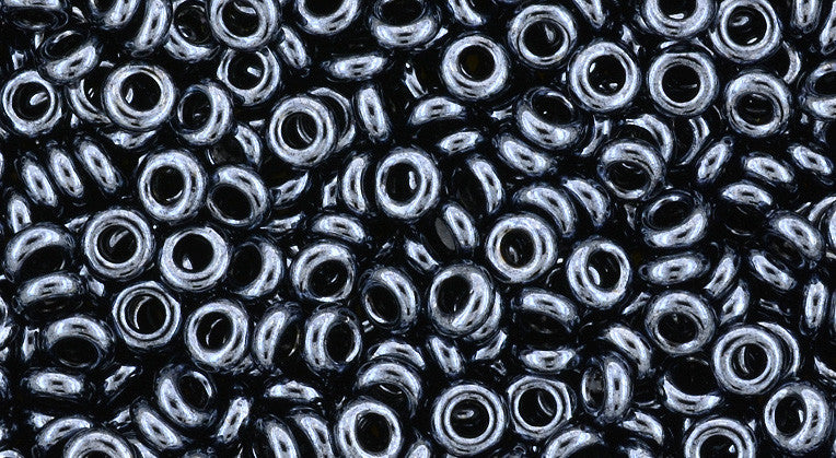 Toho Demi Round 8/0 Seed Bead, Metallic Hematite, TN-08-81 - Barrel of Beads