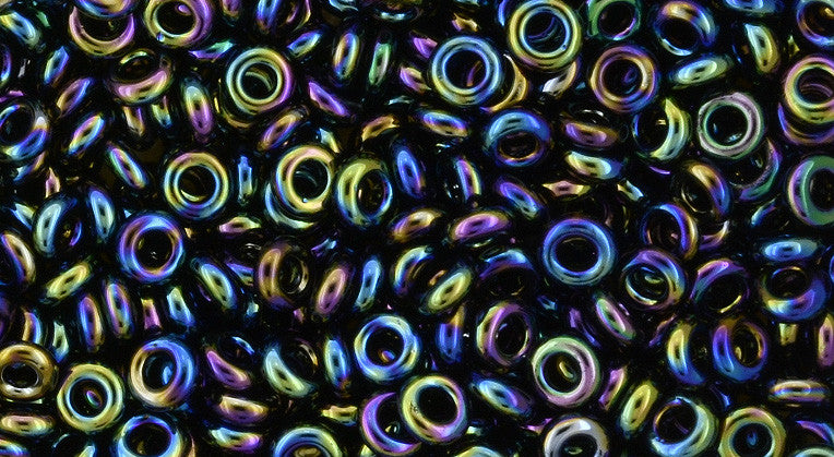 Toho Demi Round 8/0 Seed Bead, Metallic Rainbow Iris, TN-08-86 - Barrel of Beads