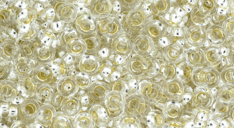 Toho Demi Round 8/0 Seed Bead, PermaFinish - Silver-Lined Crystal, TN-08-PF21 - Barrel of Beads