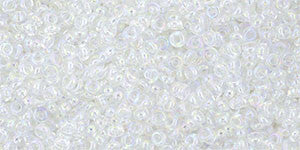 Toho Demi Round 11/0 Seed Bead, Transparent-Rainbow Crystal, TN-11-161 - Barrel of Beads