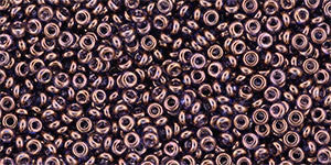 Toho Demi Round 11/0 Seed Bead, Gold-Lustered Amethyst, TN-11-201 - Barrel of Beads