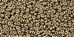 Toho Demi Round 11/0 Seed Bead, Gold-Lustered Montana Blue, TN-11-204 - Barrel of Beads