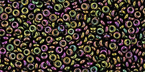 Toho Demi Round 11/0 Seed Bead, Higher-Metallic Purple/Green Iris, TN-11-509 - Barrel of Beads