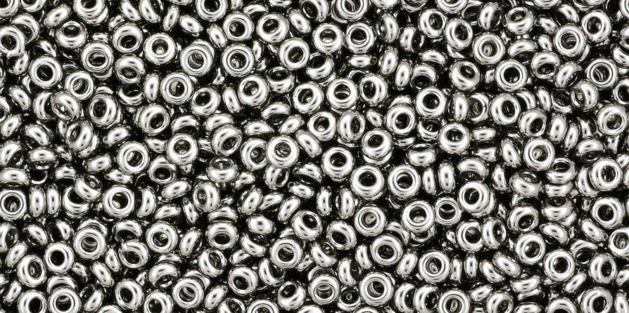 Toho Demi Round 11/0 Seed Bead, Nickel, TN-11-711 - Barrel of Beads