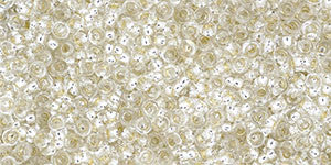 Toho Demi Round 11/0 Seed Bead, PermaFinish - Silver-Lined Crystal, TN-11-PF21 - Barrel of Beads