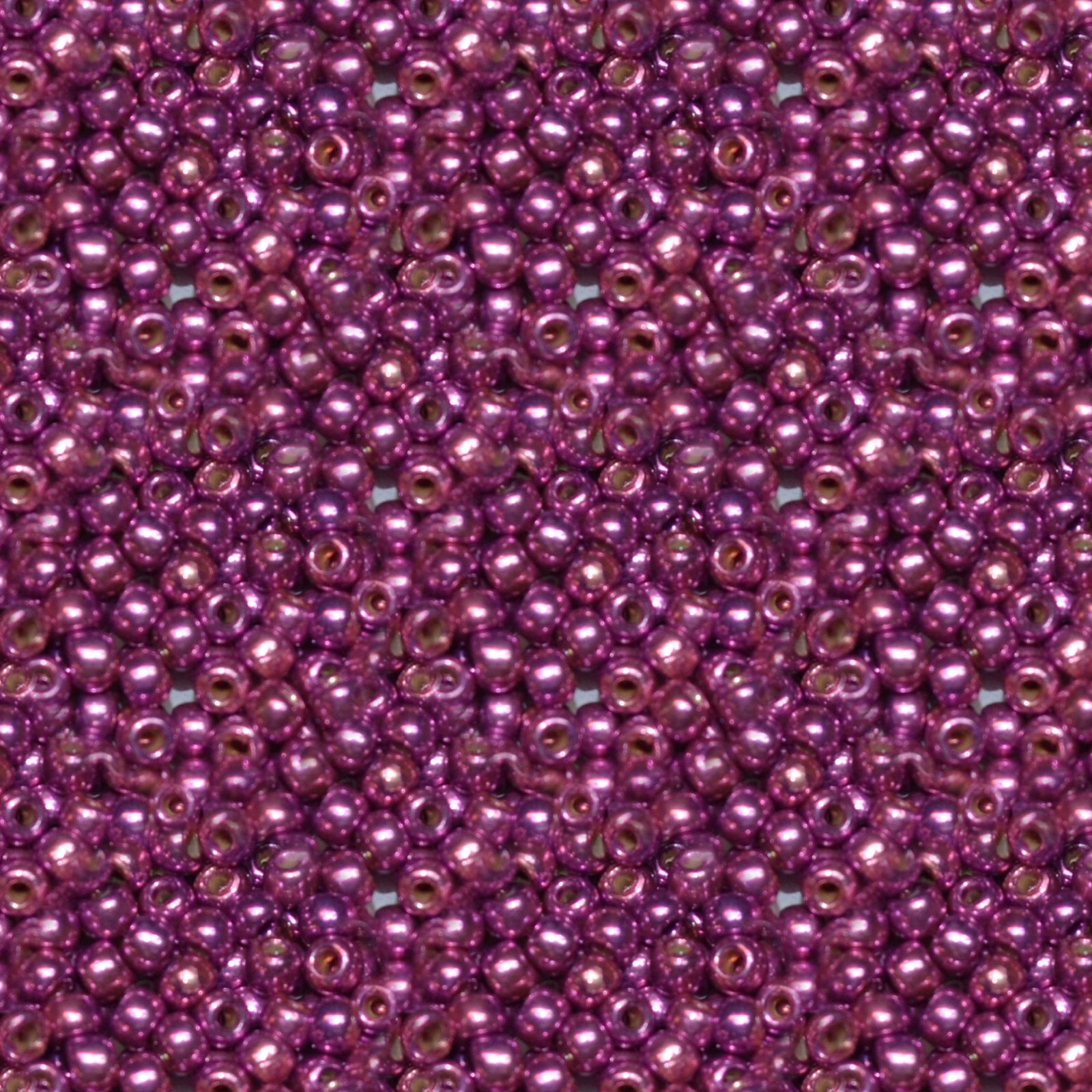 Toho 11/0 Round Japanese Seed Bead, #580PF, Magenta Galvanized PermaFinish