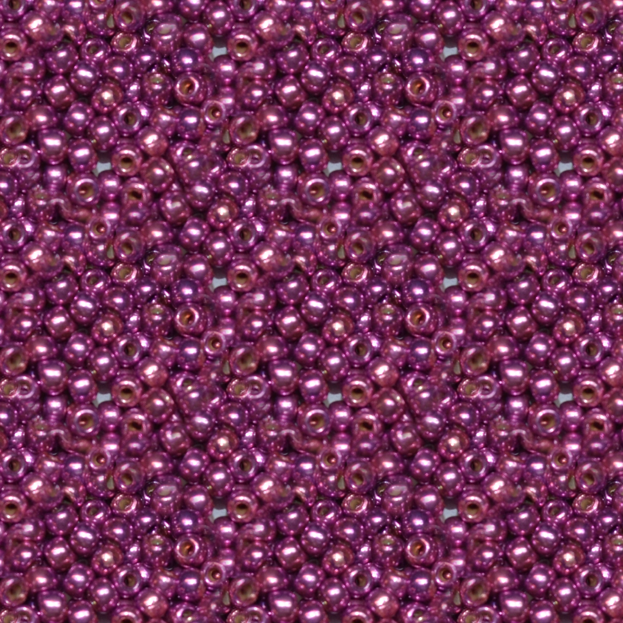 Toho 11/0 Round Japanese Seed Bead, #580PF, Magenta Galvanized PermaFinish