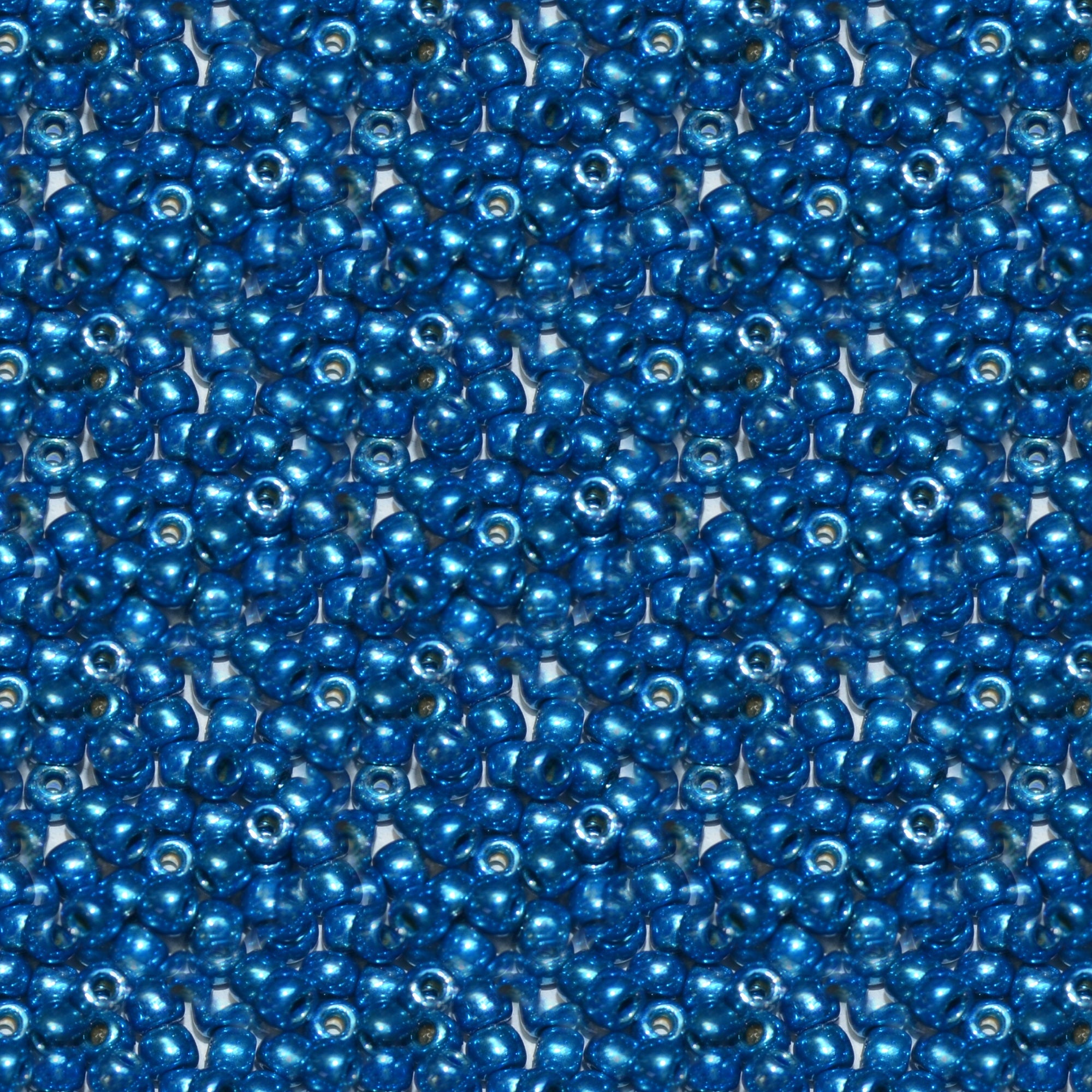 Toho 11/0 Round Japanese Seed Bead, #583PF, Electric Blue Galvanized PermaFinish