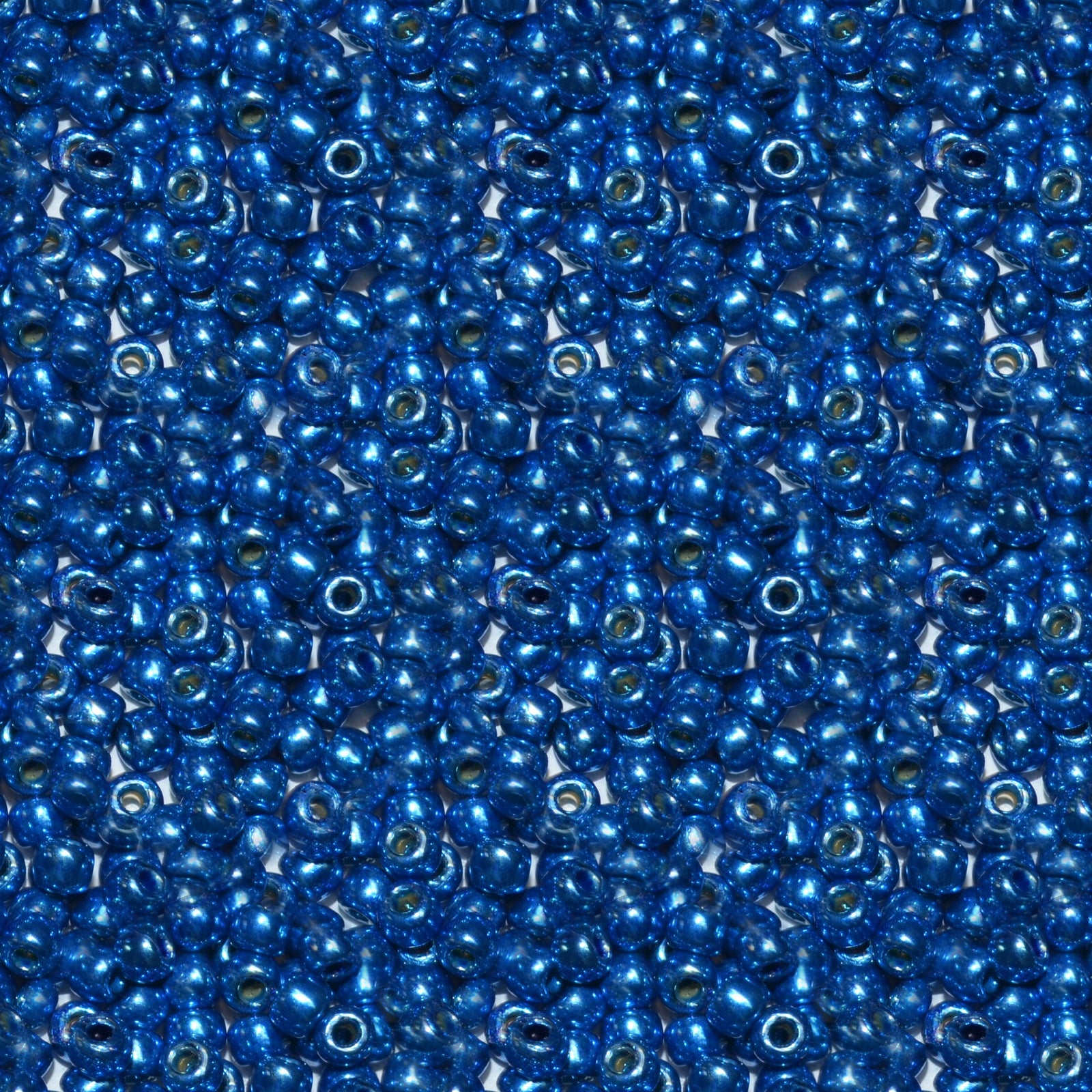 Toho 11/0 Round Japanese Seed Bead, #585PF, Royal Blue Galvanized PermaFinish