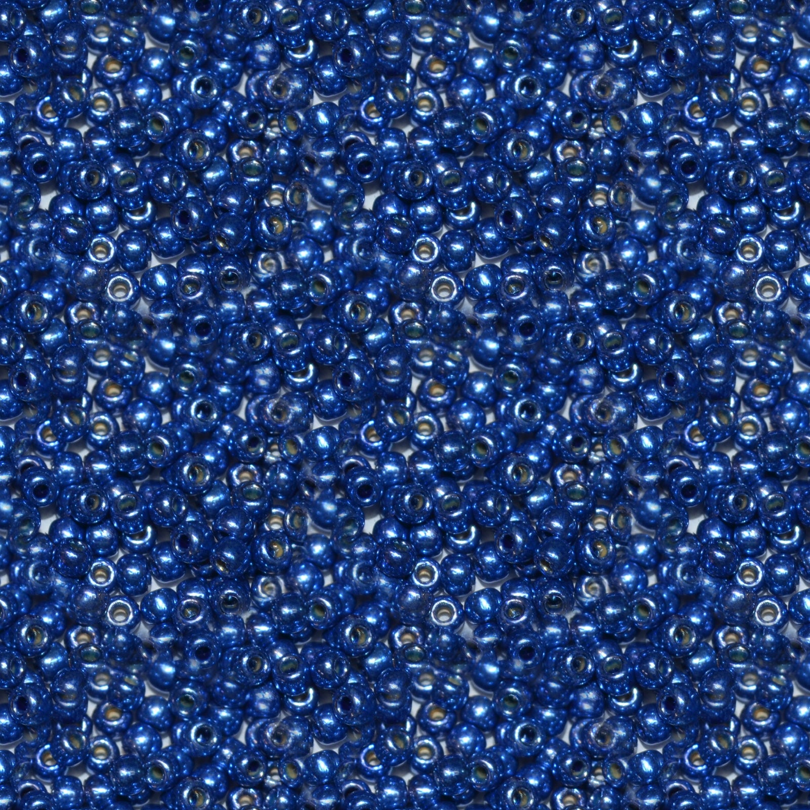 Toho 11/0 Round Japanese Seed Bead, #586PF, Cobalt Blue Galvanized PermaFinish