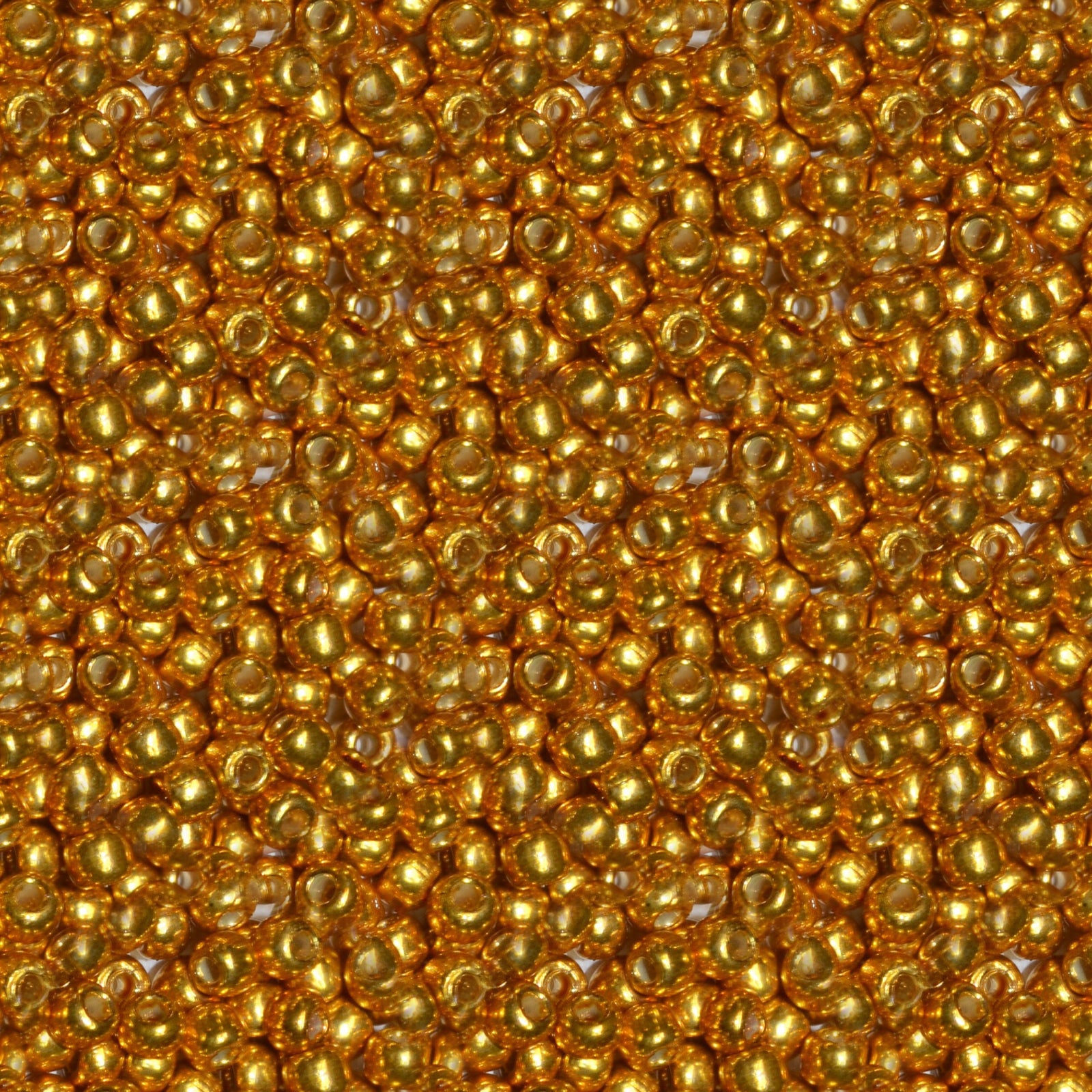 Toho 11/0 Round Japanese Seed Bead, #591PF, Golden Mustard Galvanized PermaFinish