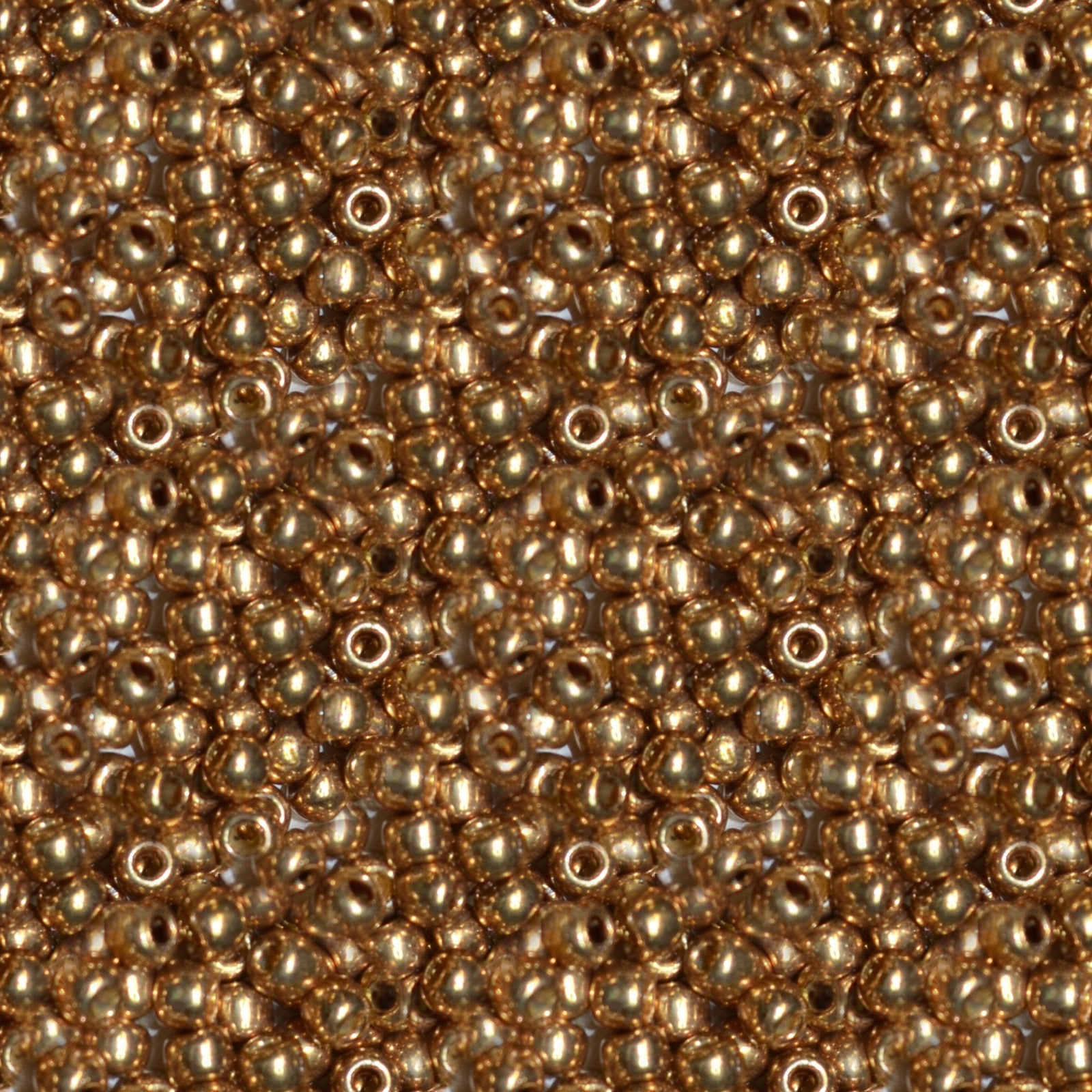 Toho 11/0 Round Japanese Seed Bead, #592PF, Champagne Galvanized PermaFinish