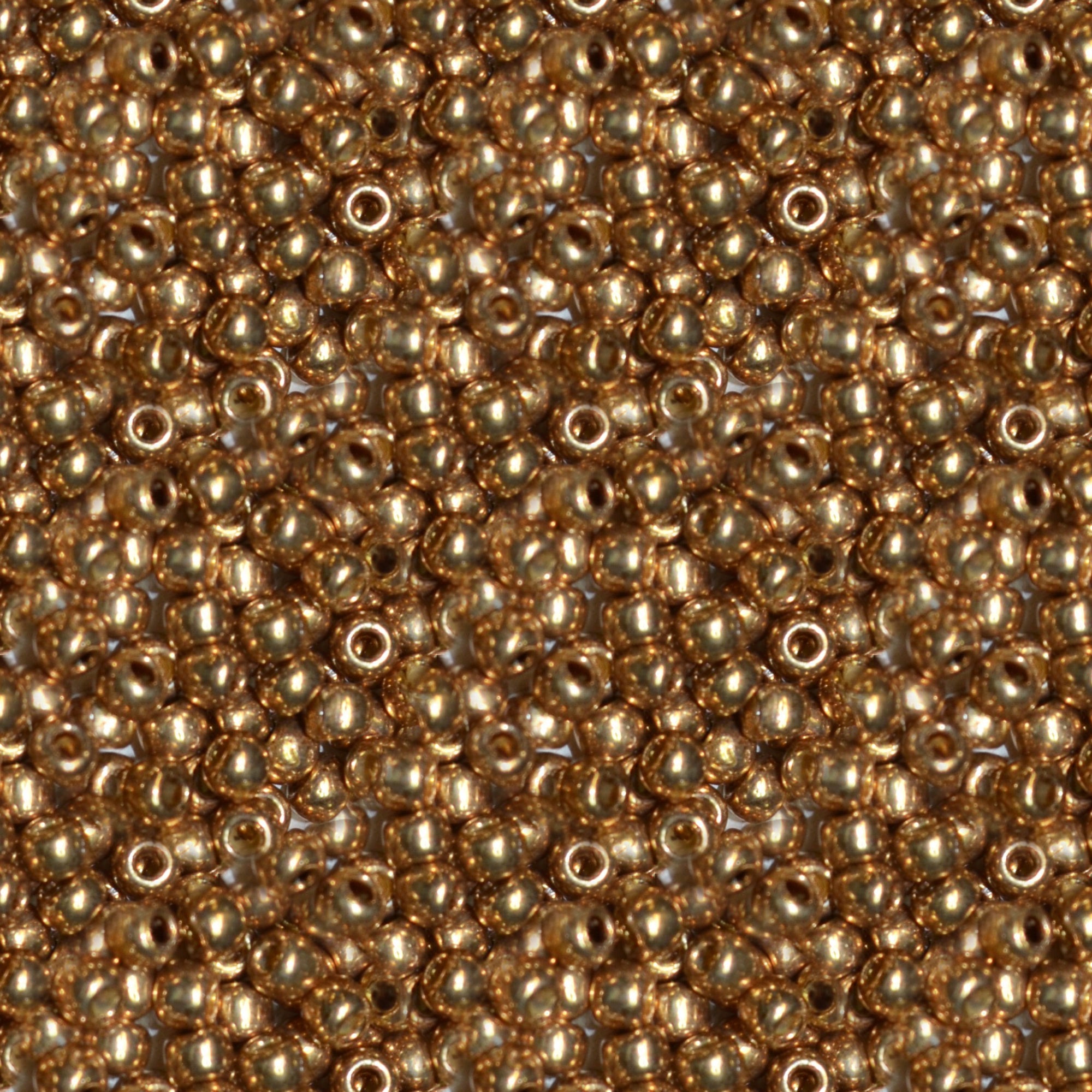 Toho 11/0 Round Japanese Seed Bead, #592PF, Champagne Galvanized PermaFinish