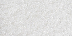 Toho 11/0 Round Japanese Seed Bead, #1141, Translucent White