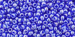 Toho 11/0 Round Japanese Seed Bead, TR11-116, Transparent Luster Cobalt - Barrel of Beads