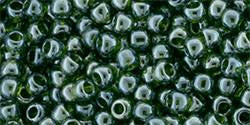 Toho 11/0 Round Japanese Seed Bead, TR11-119, Transparent Luster Olivine - Barrel of Beads