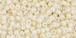 Toho 11/0 Round Japanese Seed Bead, TR11-122, Opaque Luster Navajo White - Barrel of Beads