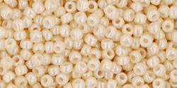 Toho 11/0 Round Japanese Seed Bead, TR11-123, Opaque Luster Light Beige - Barrel of Beads