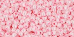Toho 11/0 Round Japanese Seed Bead, TR11-126, Opaque Luster Baby Pink - Barrel of Beads