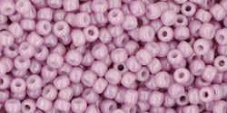 Toho 11/0 Round Japanese Seed Bead, TR11-127, Opaque Luster Pale Mauve - Barrel of Beads