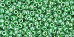 Toho 11/0 Round Japanese Seed Bead, Opaque Luster Mint Green