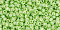 Toho 11/0 Round Japanese Seed Bead, TR11-131, Opaque Luster Sour Apple - Barrel of Beads