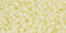 Toho 11/0 Round Japanese Seed Bead, TR11-142F, Ceylon Frost Banana Cream - Barrel of Beads