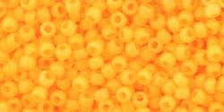 Toho 11/0 Round Japanese Seed Bead, TR11-148F, Ceylon Frost Peach Cobbler - Barrel of Beads