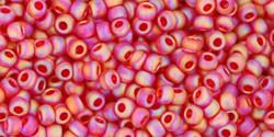 Toho 11/0 Round Japanese Seed Bead, TR11-165CF, Matte Transparent Garnet - Barrel of Beads