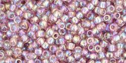 Toho 11/0 Round Japanese Seed Bead, TR11-166, Transparent AB Light Amethyst - Barrel of Beads