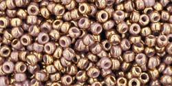 Toho 11/0 Round Japanese Seed Bead, TR11-1704, Gilded Marble Lavender - Barrel of Beads