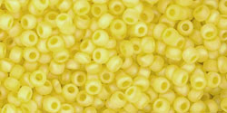 Toho 11/0 Round Japanese Seed Bead, #175F, Matte AB Citrine