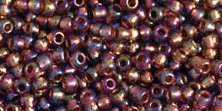 Toho 11/0 Round Japanese Seed Bead, #1809, Copper-Lined Rainbow Lt Amethyst