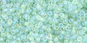 Toho 11/0 Round Japanese Seed Bead, #1812, Transparent-Rainbow Seafoam