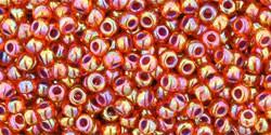 Toho 11/0 Round Japanese Seed Bead, TR11-1825, Inside Color AB Hyacinth/Opaque Purple Lined - Barrel of Beads