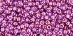 Toho 11/0 Round Japanese Seed Bead, TR11-205, Gold Luster Dark Amethyst - Barrel of Beads