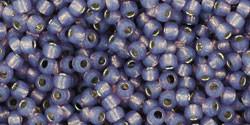 Toho 11/0 Round Japanese Seed Bead, TR11-2124, Silver Lined Milky Lavender - Barrel of Beads