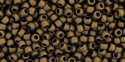 Toho 11/0 Round Japanese Seed Bead, #221F, Frosted Bronze