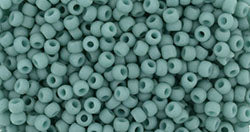 Toho 11/0 Round Japanese Seed Bead, #2604F, Semi-Glazed Dusty Turquoise