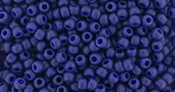 Toho 11/0 Round Japanese Seed Bead, #2607F, Semi-Glazed Midnight Blue