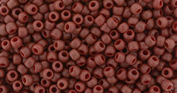 Toho 11/0 Round Japanese Seed Bead, #2609F, Semi-Glazed Marsala
