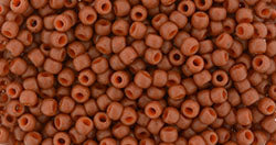 Toho 11/0 Round Japanese Seed Bead, #2610F, Semi-Glazed Burnt Sienna