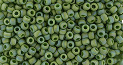 Toho 11/0 Round Japanese Seed Bead, #2633F, Semi Glazed Rainbow Clover