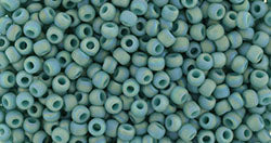 Toho 11/0 Round Japanese Seed Bead, #2634F, Semi-Glazed Rainbow Dusty Turquoise